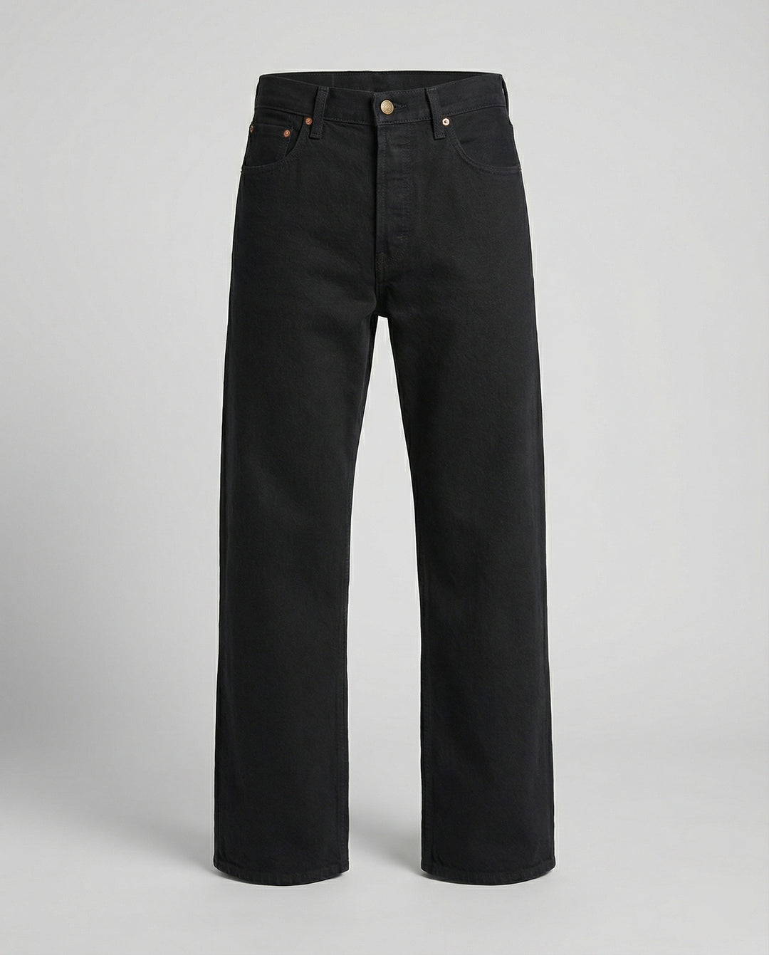 Locker geschnittene schwarze Jeans im American Retro Style Unisex