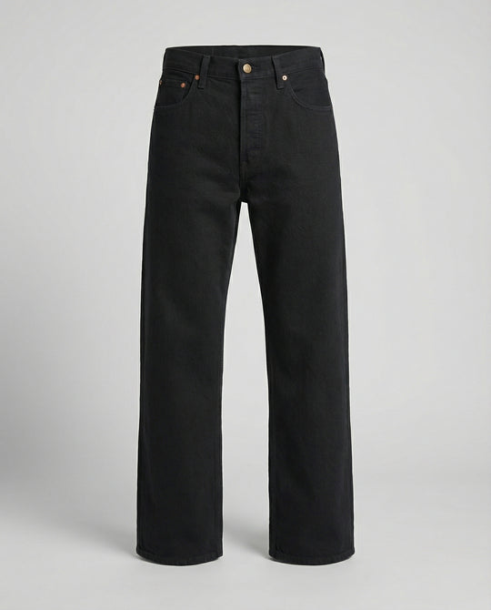 Locker geschnittene schwarze Jeans im American Retro Style Unisex