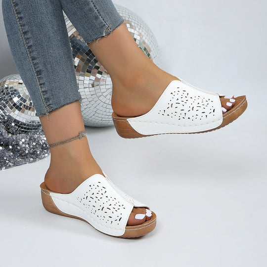 Damen Komfortable Clogs mit perforiertem Design und rutschfester Sohle R&B