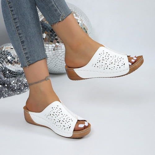 Damen Komfortable Clogs mit perforiertem Design und rutschfester Sohle R&B