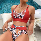 Damen Bikini-Set mit Hohem Bund und Modischem Design R&B
