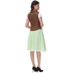 Damen Trachtenkleid mit detailverliR&Btem Oberteil und romantischen Rüschen R&B