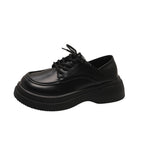 Damen modische Schnürschuhe mit glänzender Lackoberfläche und bequemer Sohle R&B