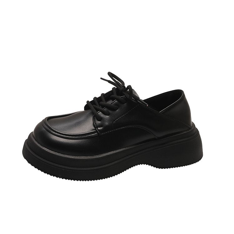 Damen modische Schnürschuhe mit glänzender Lackoberfläche und bequemer Sohle R&B