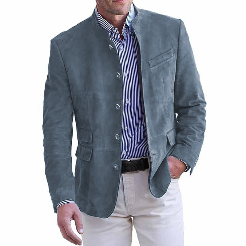 Herren elegante Wildlederjacke mit modernen Akzenten R&B