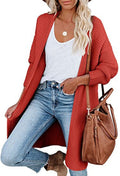 Damen Grobstrick-Cardigan mit offenen Fronten und praktischen Taschen