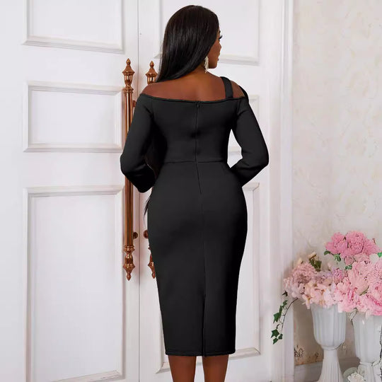 Damen Figurbetontes Kleid mit floralen Details R&B
