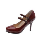 Damen Elegante Lackleder-Pumps mit verstellbaren Riemchen R&B