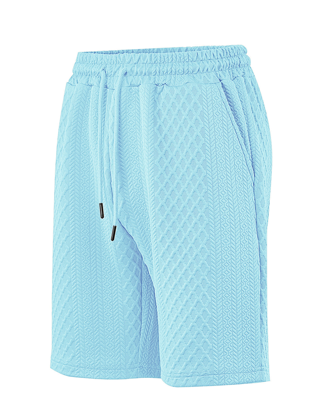 Herren nan strukturierte Lounge-Shorts mit Elastikbund Tunnelzug und seitlichen Eingrifftaschen R&B