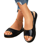 Damen bequeme Slingback-Sandalen mit elegantem Blockabsatz und atmungsaktiver Sohle R&B
