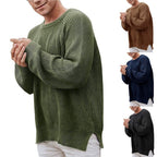Herren eleganter Strickpullover mit strukturiertem Design und modernem Schnitt R&B