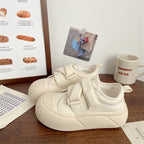 Damen Sneaker mit verstellbarem Klettverschluss und dicker Sohle R&B