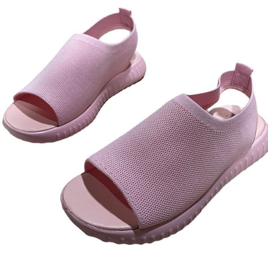 Damen nan atmungsaktive Netzstoff-Sandalen mit offener Zehenpartie und flexibler Fersenlasche R&B