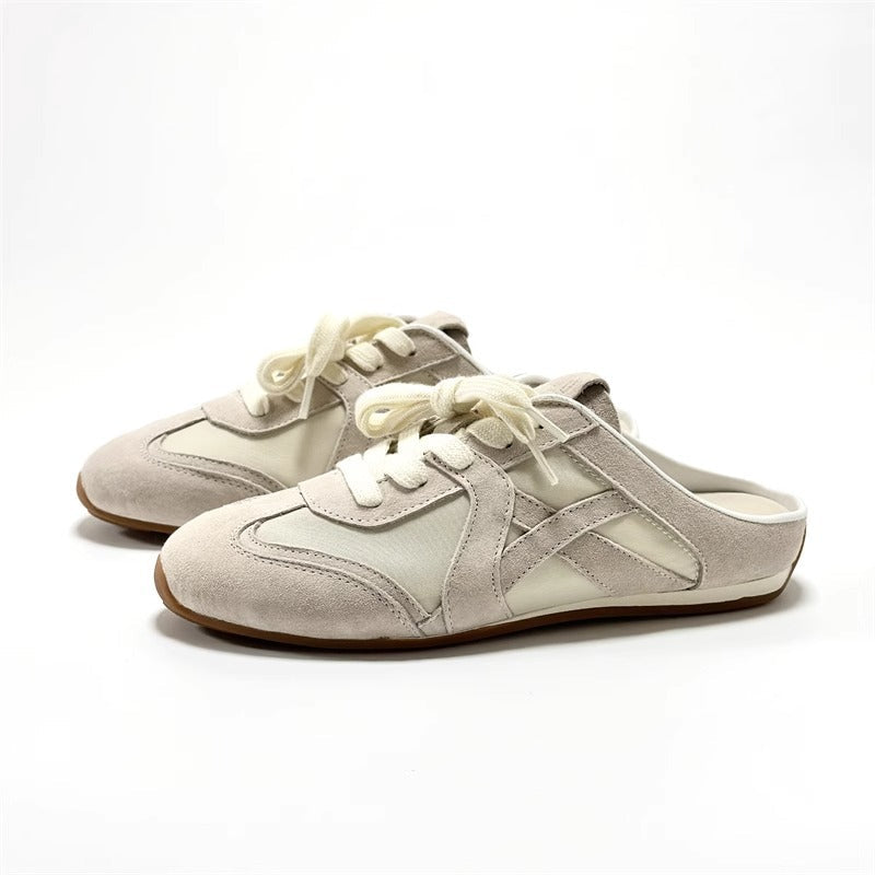 Damen Sneaker im lässigen Slipper-Stil mit atmungsaktivem Mesh und modischem Wildleder R&B