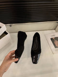 Damen elegante Stiefeletten mit modischem Glanz und komfortablem Fußbett R&B