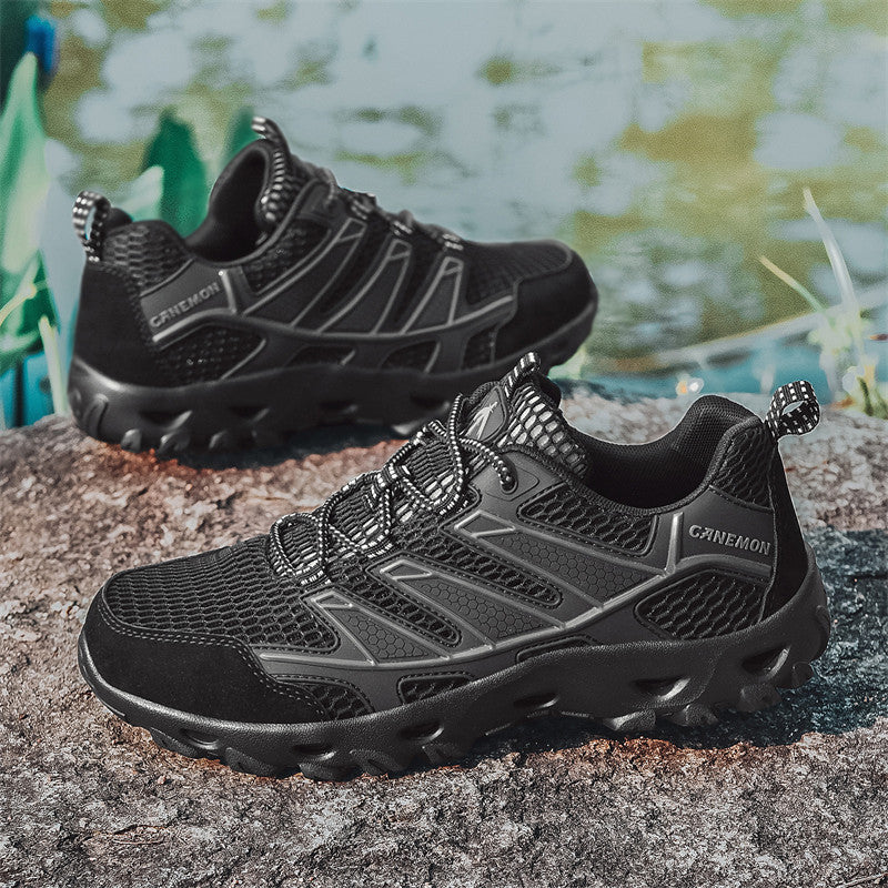 Damen Sportliche Outdoor-Sneaker mit atmungsaktiver Mesh-Oberfläche und rutschfester Sohle R&B