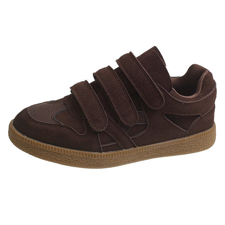 Damen Sportliche Velours-Sneaker mit praktischem Klettverschluss und dämpfender Sohle R&B