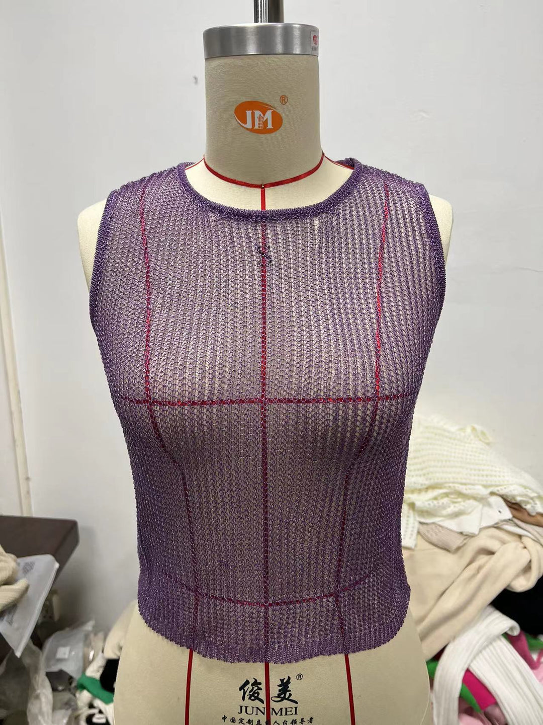 Damen glitzerndes Stricktop mit gerafftem Minirock R&B