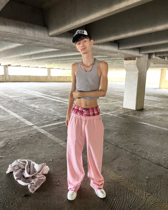 Damen nan lässige Jersey-Loungehose mit elastischem Bund und weitem Bein R&B