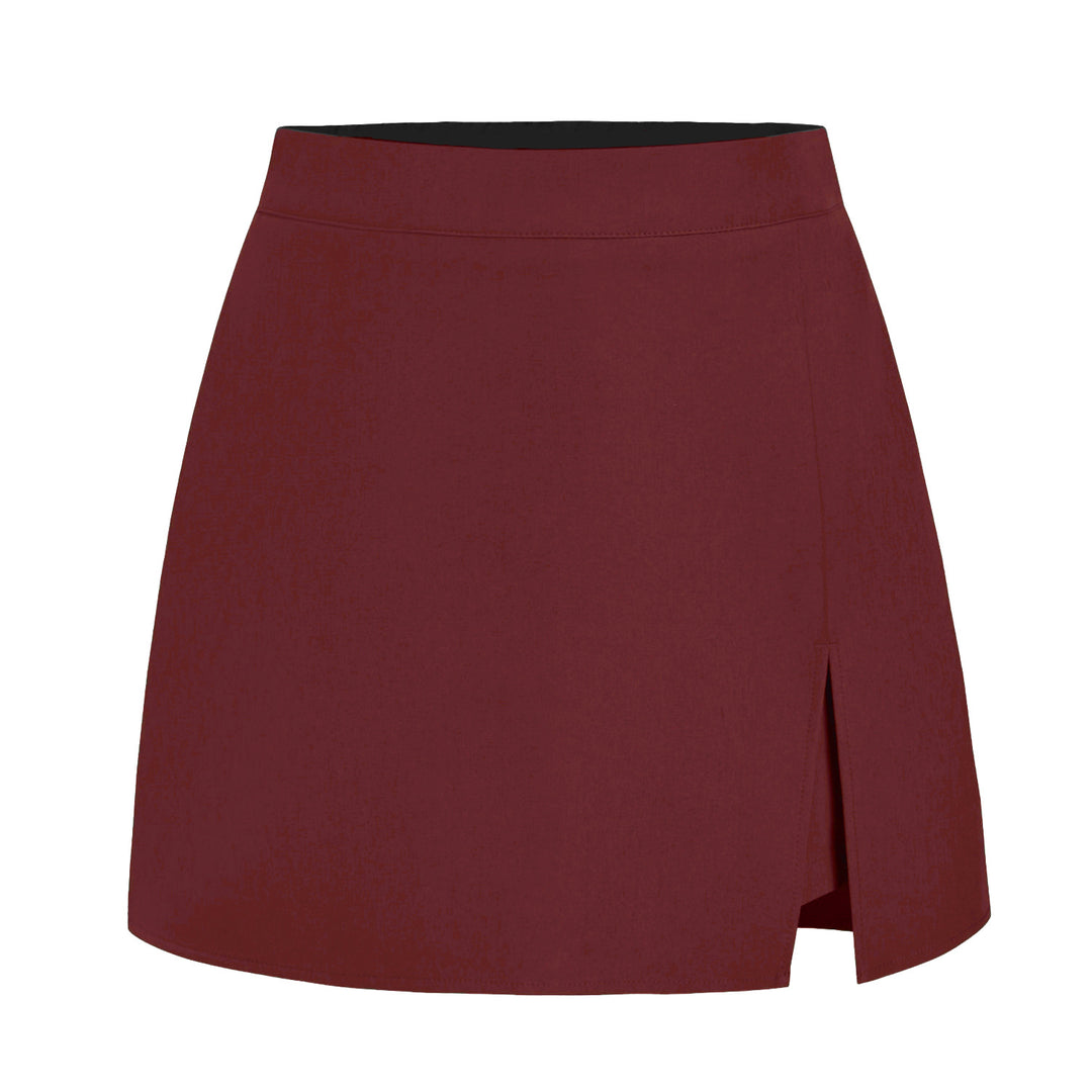 Damen eleganter Kurzrock mit seitlichem Schlitz und hohem Bund R&B