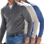 Damen nan leichter Sweatshirtpullover mit halbem Reißverschluss R&B