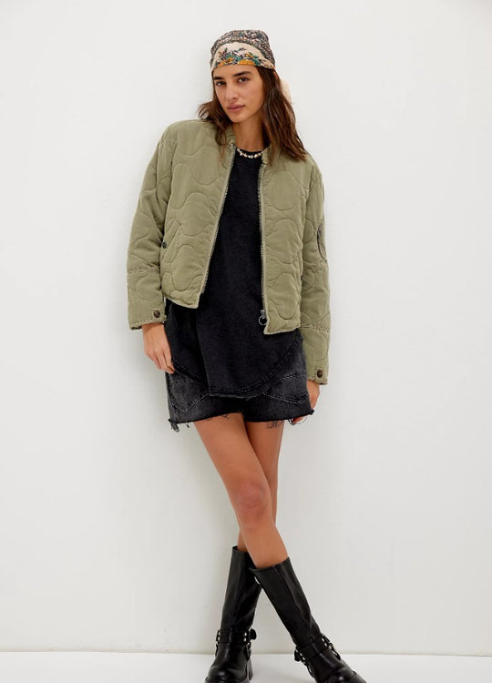 Damen gesteppte Bomberjacke R&B