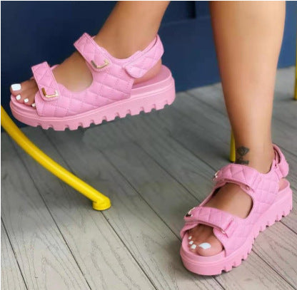 Damen Modische und bequeme Komfort-Sandalen mit verstellbaren Riemen R&B
