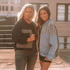 Damen Jeansjacke mit Leo-Print