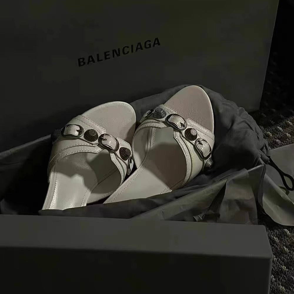 Damen elegante High Heel Sandalen mit glamourösen Strassakzenten R&B