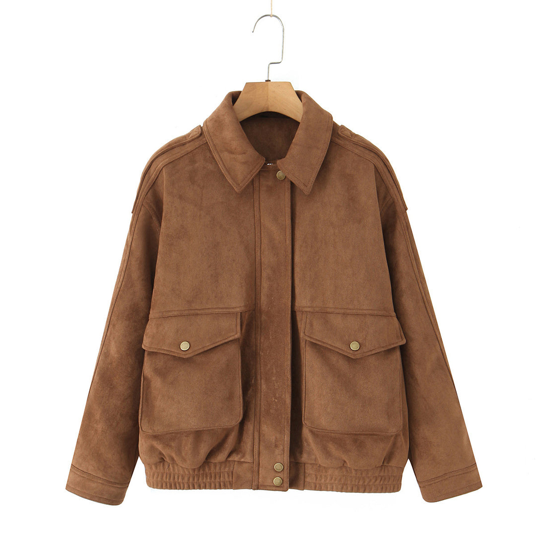Damen Jacke mit großen Taschen und lässigem Schnitt