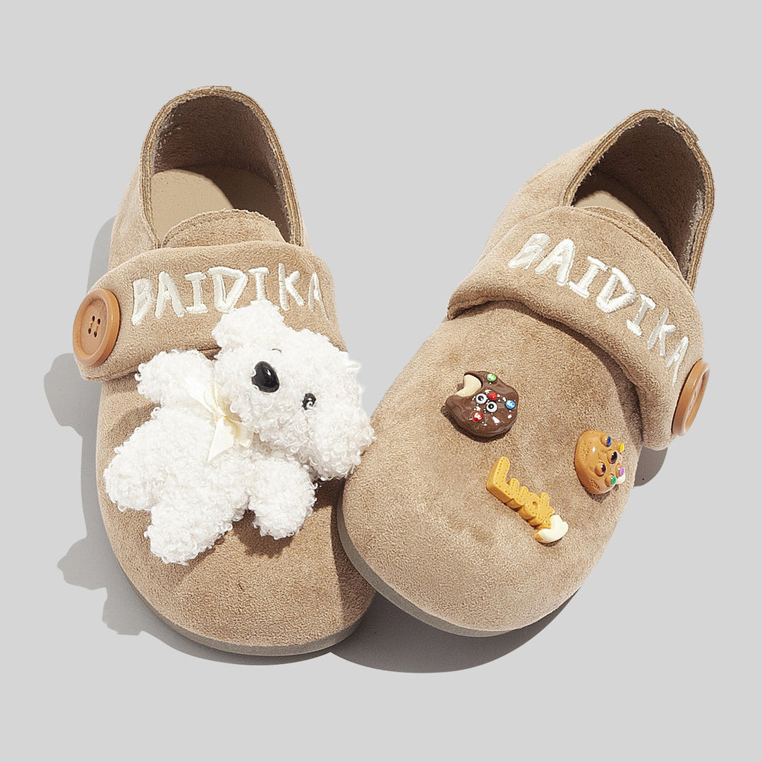 Damen Clogs mit niedlichen Tierapplikationen und Knopfverschluss R&B