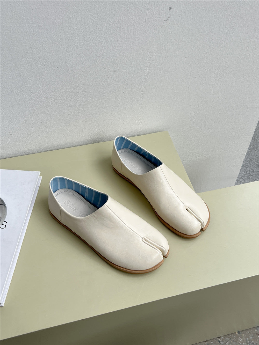 Damen Bequeme Lederpantoletten R&B