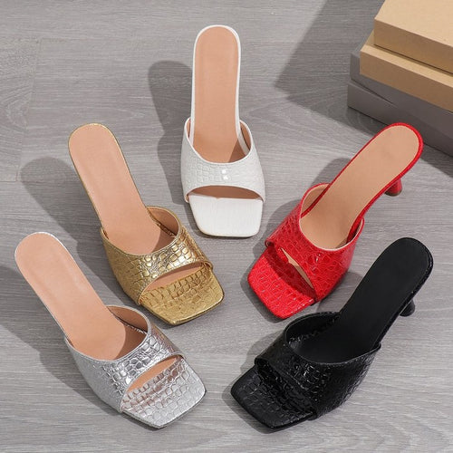 Damen High Heel Sandalen mit stilvollen Verzierung R&B