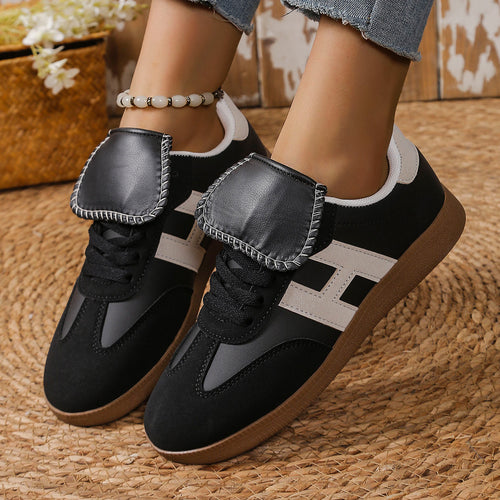 Damen Modische Sneakers mit eleganter Klappenakzent und rutschfester Sohle R&B