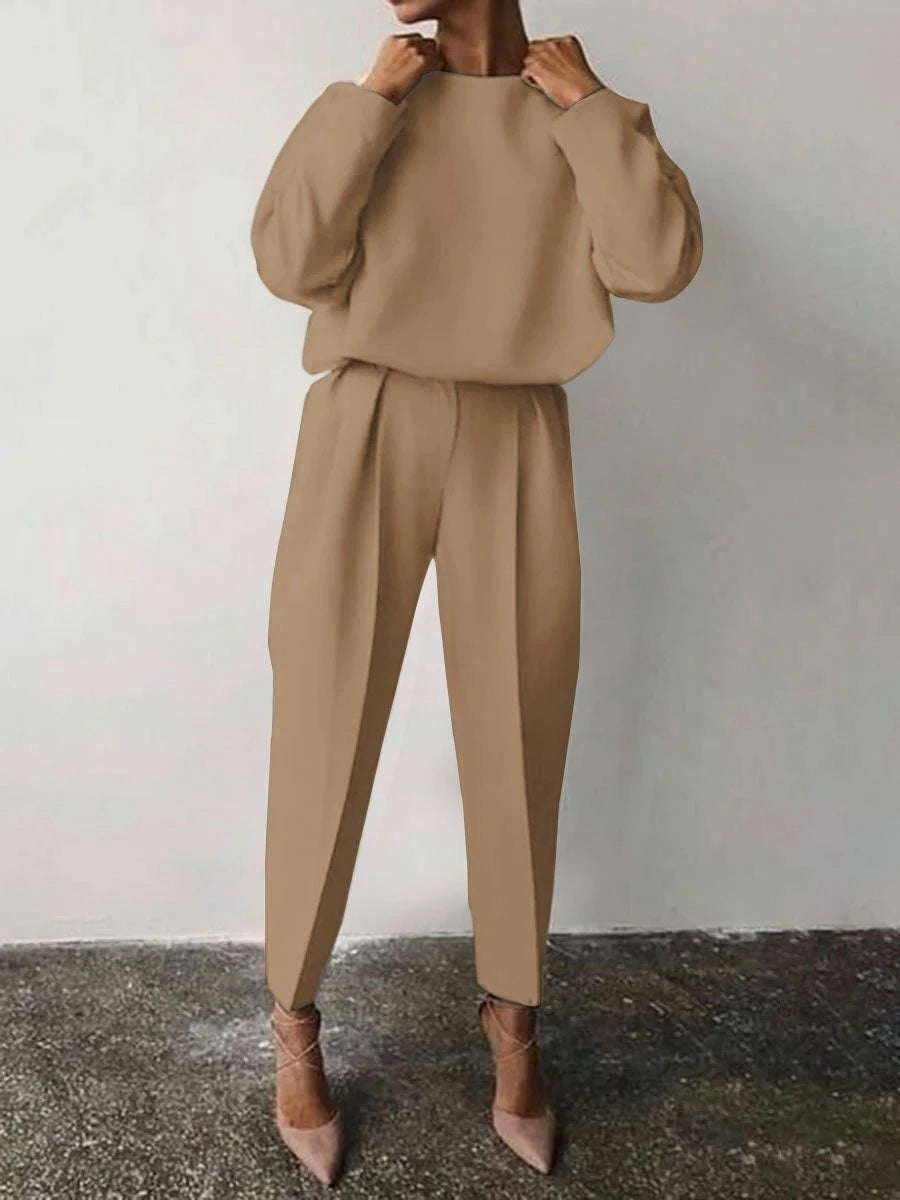 Damen Lässiges Zweiteiliges Set mit weitem Schnitt und stylischen Details R&B