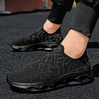 Damen Sportliche Slip-On Sneakers mit atmungsaktiver Oberflächenstruktur und dämpfender Sohle R&B