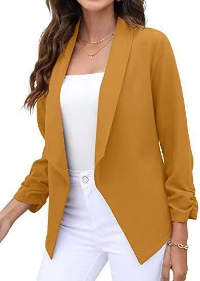 Damen eleganter und luftiger Blazer mit asymmetrischem Schnitt R&B