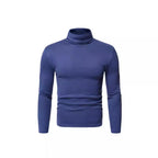 Herren Rollkragenpullover aus weichem Baumwollmix mit körperbetontem Schnitt