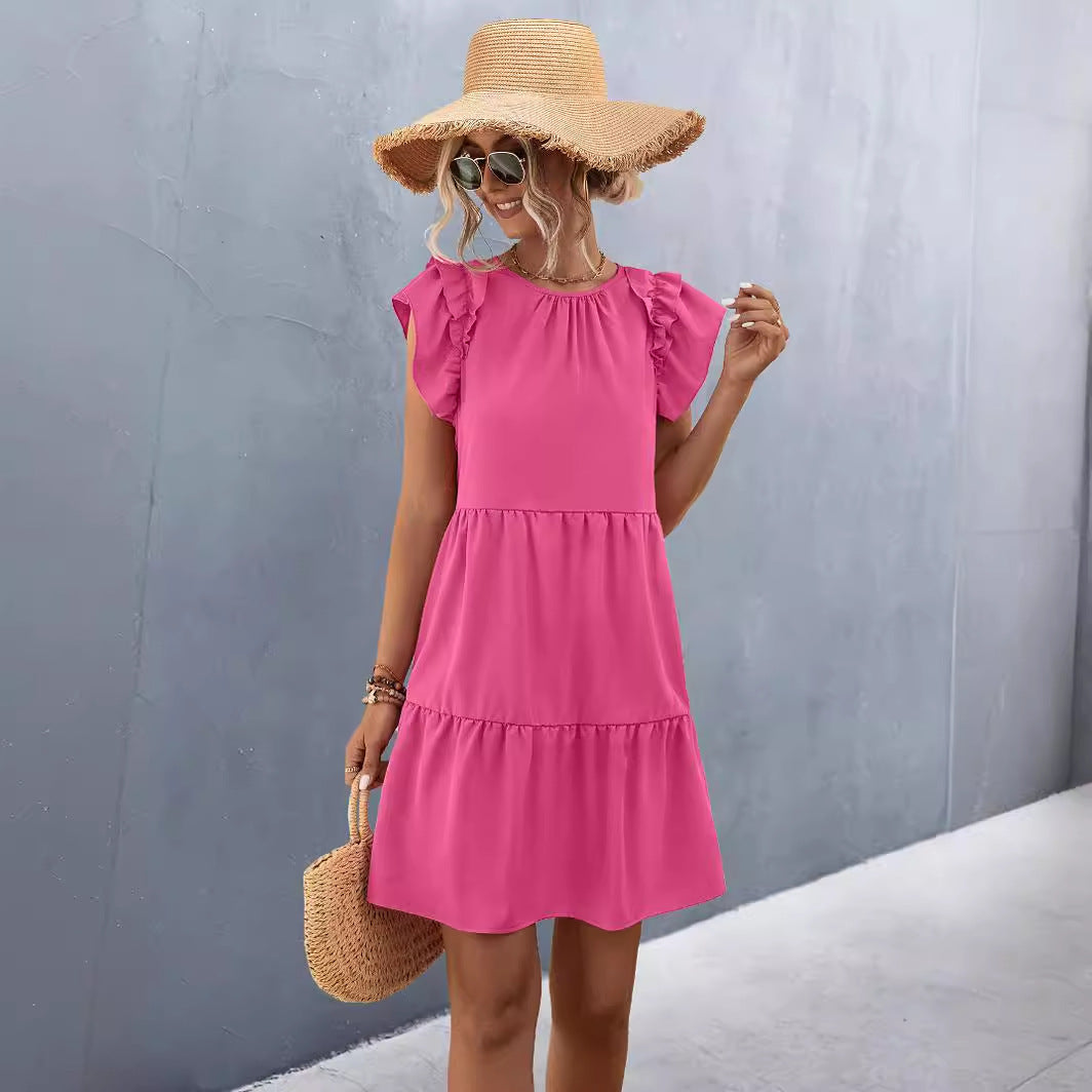 Damen Sommerkleid mit Rüschen R&B