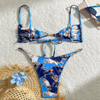 Damen Triangel-Bikini mit exklusivem Muster und eleganten Details R&B