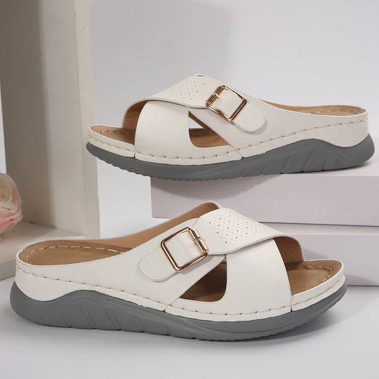 Damen komfortable Clogs mit modischem Riemendesign R&B