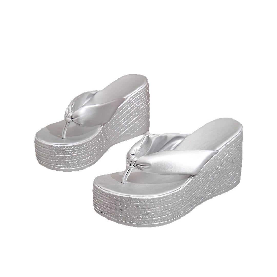 Damen Wedge-Sandalen mit modischem Schleifenakzent und komfortabler Sohle R&B