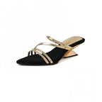 Damen schicke Mules mit eleganten Riemchen R&B