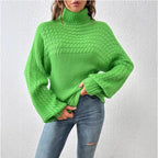 Damen Gemütlicher Rollkragenpullover mit strukturiertem Design