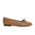 Damen Ballerinas mit elegantem Riemen und schimmerndem Akzent