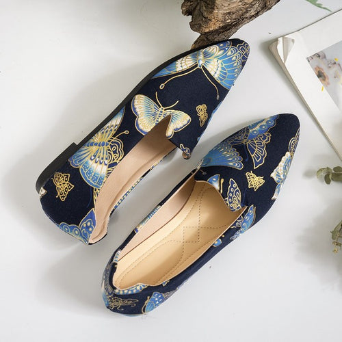 Damen Ballerinas mit eleganter Tweed-Oberfläche R&B