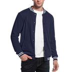 Herren Sport-Jacke im College-Stil mit praktischen Taschen und modernem Schnitt