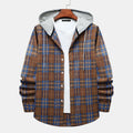 Herren Karo-Hemdjacke mit integrierter Kapuze und lässigem Design