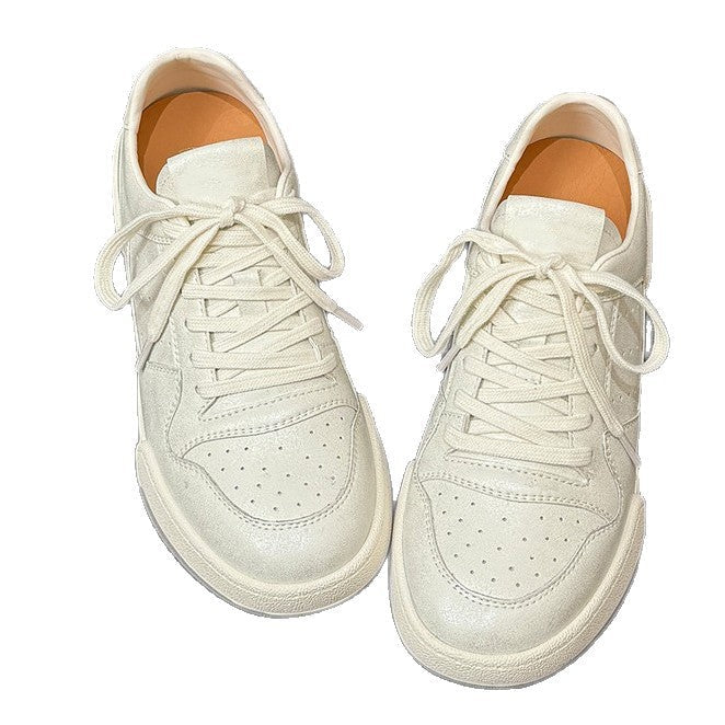 Damen sportive Sneaker aus hochwertigem Leder mit atmungsaktiver Mesh-Zunge R&B