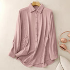 Damen Trendige Bluse mit lässigem Schnitt und praktischen Eingrifftaschen R&B